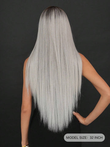 Ombre Blonde Wigs For Women Super Long Straight Wigs