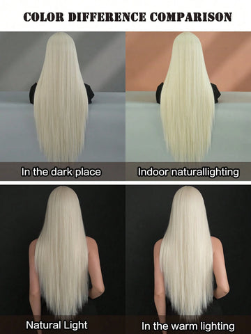 Ombre Blonde Wigs For Women Super Long Straight Wigs