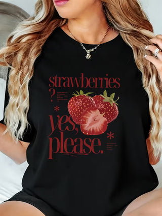 Print Crew Neck Short Sleeve Tee