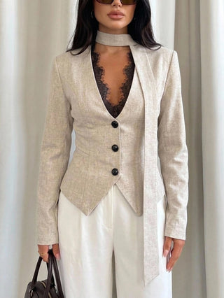 Lace Trim Blazer