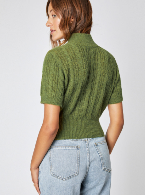 Wool-blend Texture High Neck Sweater