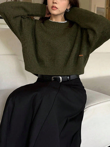 Women's Minimalist Chic Crew Neck Sweater
