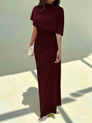 Multilayer Ruffle Flattering Long Dress