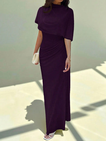 Multilayer Ruffle Flattering Long Dress
