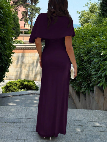 Multilayer Ruffle Flattering Long Dress