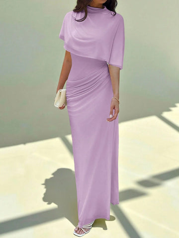 Multilayer Ruffle Flattering Long Dress