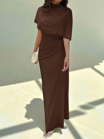 Multilayer Ruffle Flattering Long Dress