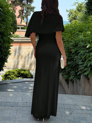 Multilayer Ruffle Flattering Long Dress
