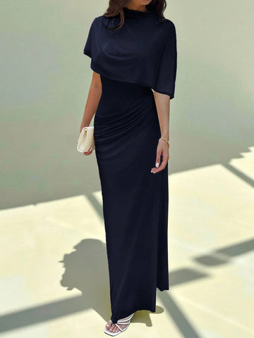 Multilayer Ruffle Flattering Long Dress