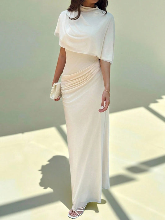 Multilayer Ruffle Flattering Long Dress