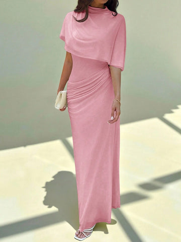 Multilayer Ruffle Flattering Long Dress