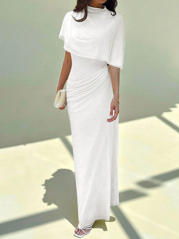 Multilayer Ruffle Flattering Long Dress