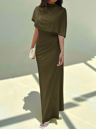 Multilayer Ruffle Flattering Long Dress