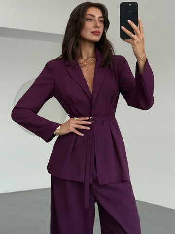 Elegant Business Suit Jacket And Pants Set