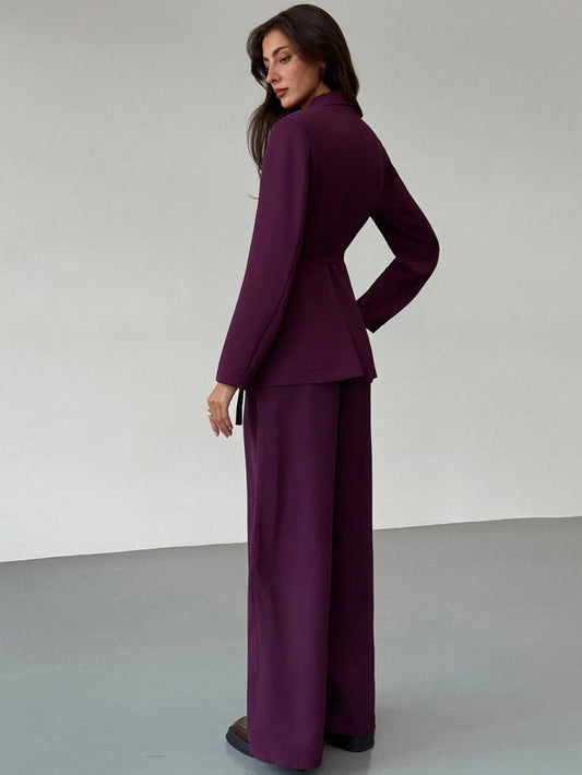 Elegant Business Suit Jacket And Pants Set