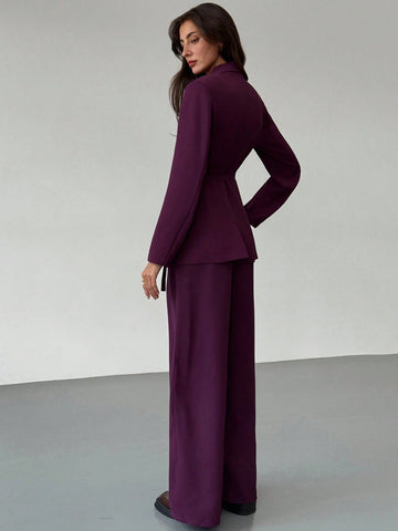 Elegant Business Suit Jacket And Pants Set