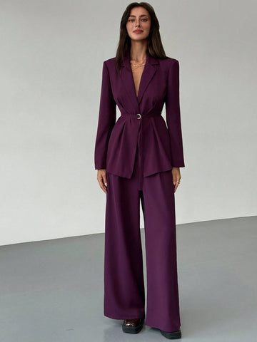 Elegant Business Suit Jacket And Pants Set