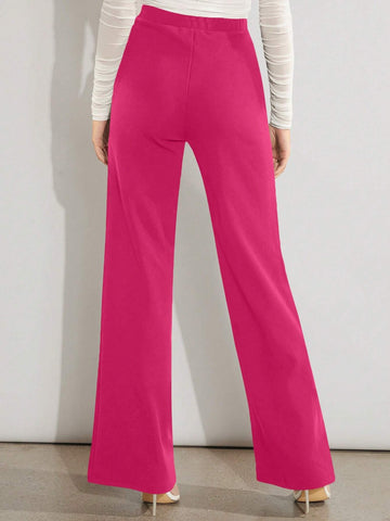 Firerie Solid High Waist Wide Leg Pants