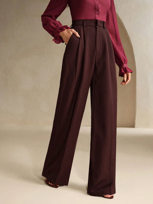 Minimalist Wide Leg Suit Pants