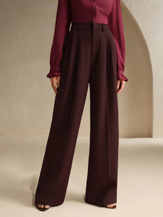 Minimalist Wide Leg Suit Pants