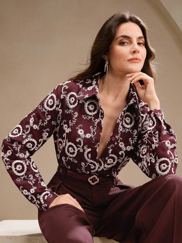 Women's Heavily Embroidered Vintage Style Versatile Blouse