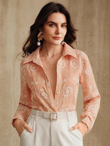 Women's Heavily Embroidered Vintage Style Versatile Blouse