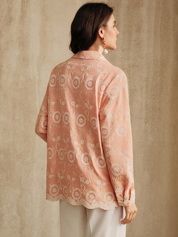 Women's Heavily Embroidered Vintage Style Versatile Blouse