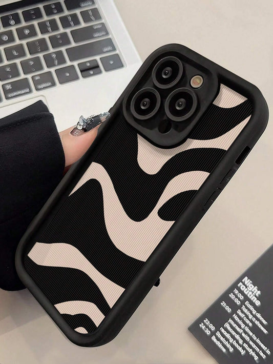 Simple Luxury Thick Anti-Drop Zebra Pattern Phone Case