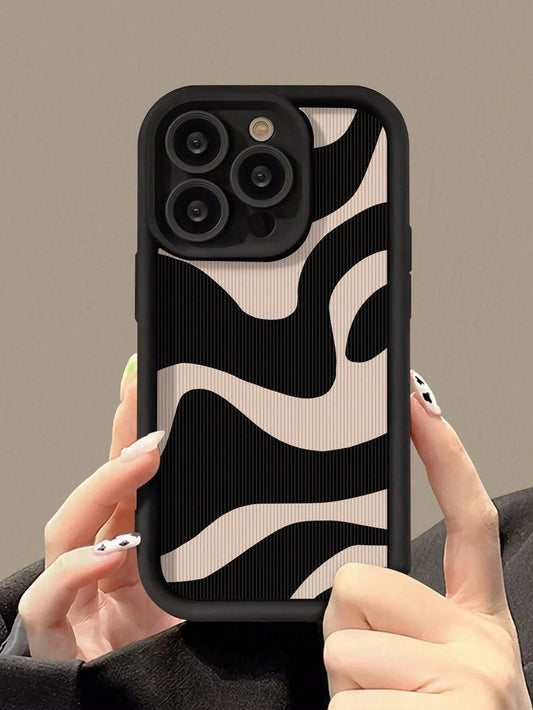Simple Luxury Thick Anti-Drop Zebra Pattern Phone Case