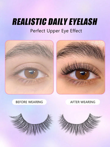 7 Pairs Natural Soft Fluffy Criss-Cross Lengthening Thick Faux Mink Eyelashes