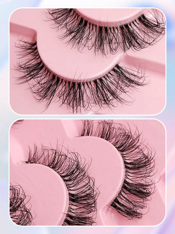 7 Pairs Natural Soft Fluffy Criss-Cross Lengthening Thick Faux Mink Eyelashes