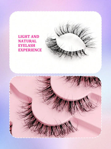 7 Pairs Natural Soft Fluffy Criss-Cross Lengthening Thick Faux Mink Eyelashes