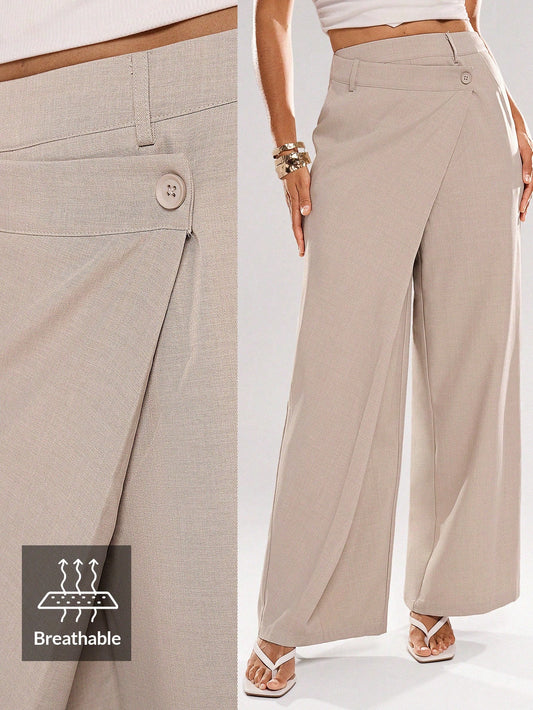 Asymmetrical Suit Trousers