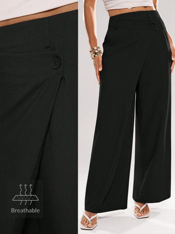 Asymmetrical Suit Trousers