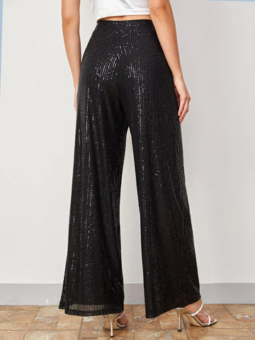 BAE High Waist Sequin Wide Leg Pants