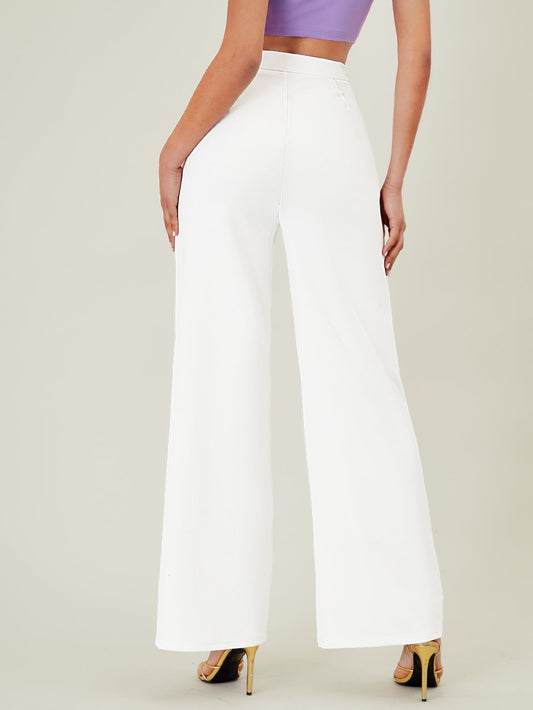 BAE Solid High Waist Wide Leg Pants