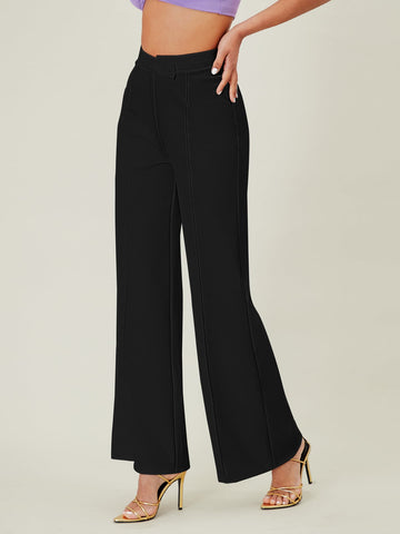 BAE Solid High Waist Wide Leg Pants