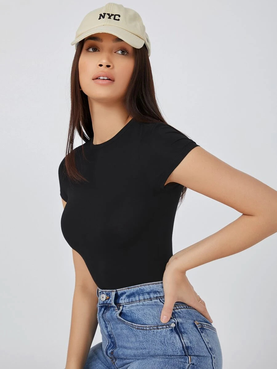 BASICS Solid Slim Tee Bodysuit