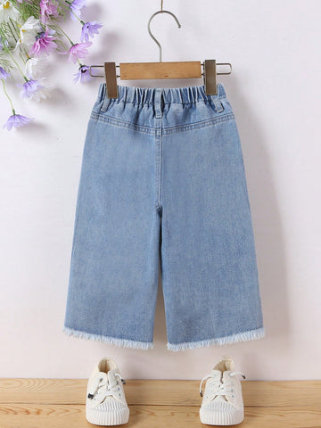 Y2K Street Urban Elastic Waist Wide Legs Jeans With Flat Pockets