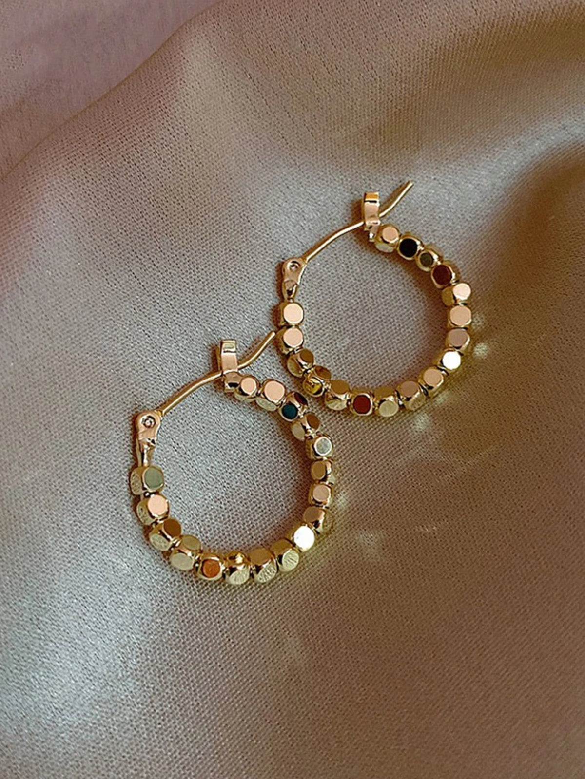 Beaded Hoop Earrings