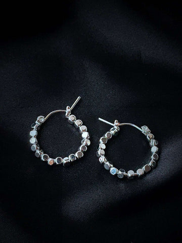 Beaded Hoop Earrings