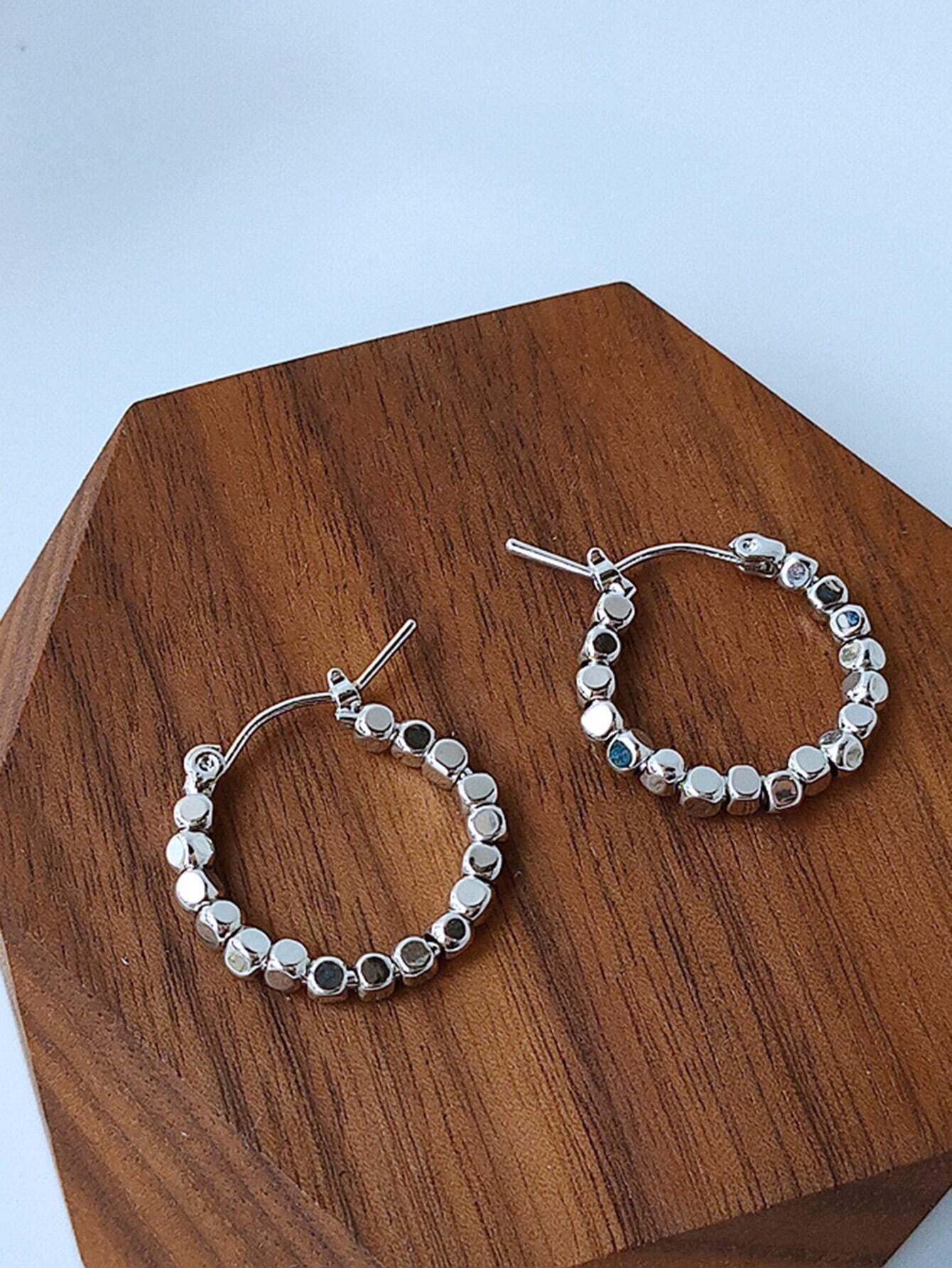 Beaded Hoop Earrings