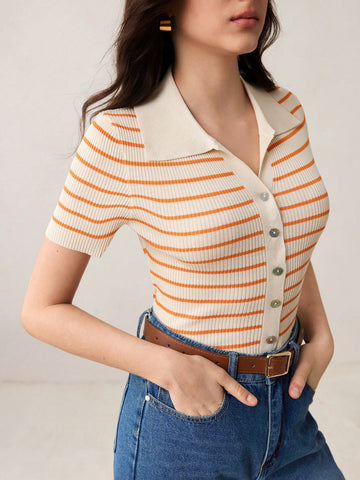 Striped Knit Top