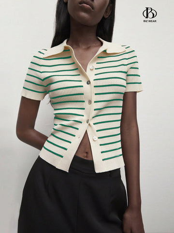 Striped Knit Top