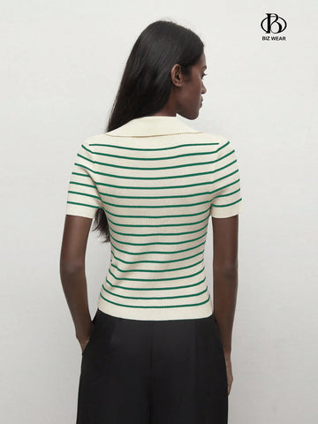 Striped Knit Top