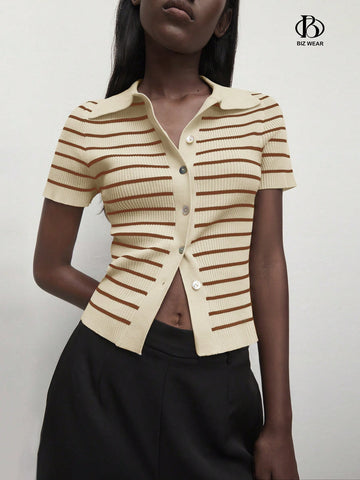 Striped Knit Top