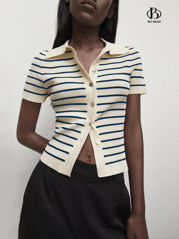 Striped Knit Top