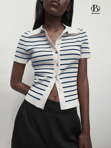 Striped Knit Top