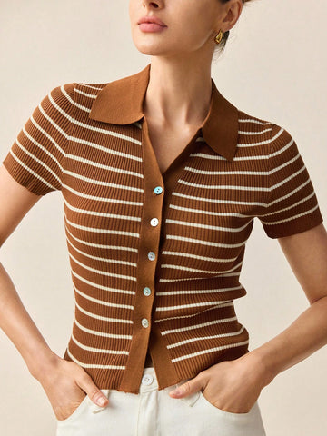 Striped Knit Top