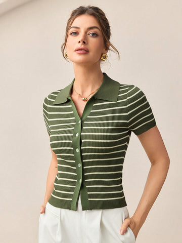 Striped Knit Top
